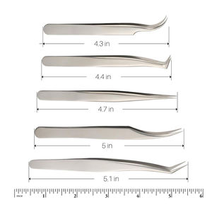 Pinces à épiler pour sourcils et cils en acier inoxydable à pointe fine et tranchante, pointes lisses et dentelées pour une utilisation mobile, haute qualité - Product Image 2