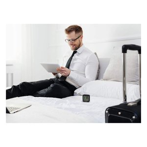 Reloj Analógico-Digital Multifunción con Control Remoto por Radio, Modelo RDC1008, Color Negro, de Explore Scientific, para Alarma y Control del Tiempo - Product Image 5