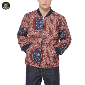 Blouson aviateur matelassé professionnel personnalisé pour hommes laine et tissu de haute qualité multicolore pour veste d'hiver d'hiver - Product Image 1