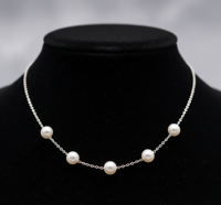 Collier à plusieurs rangs en argent sterling 925 plaqué or 18 carats avec perles d'eau douce de qualité AAA, bijoux fins en gros