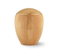 Glänzende hölzerne Feuer bestattungs urne für menschliche Asche mit Messing besatz Elegante Eierform Begräbnis urne Adult Size Memorial Ash Aufbewahrung sglas