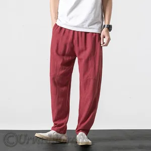 Cotton Linen Casual Harem Pants Men Joggers Man Summer Trousers Male Chinese Style Baggy Pants at Cheap Wholesale Prices Bulk