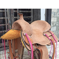OEM Design personnalisé en cuir de qualité supérieure bande de cuir naturel de l'Ouest Selle de cheval coupe-ranch cordeur vers le bas