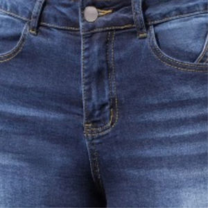 Short en jean non extensible personnalisé 2025 pour femmes-Short de style vieilli pour femmes 100% coton de haute qualité - Product Image 3