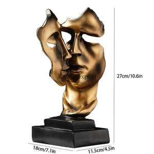 Sculpture de moulage en métal en aluminium de conception scandinave de haute qualité motif de vie morte artefact décoratif de bureau et de chambre - Product Image 2