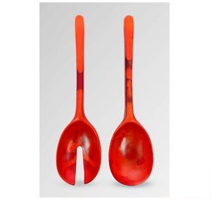 Utensilios de Resina para Servir ENSALADAS DE MADERA JUEGO DE 2 ARTÍCULO DE COCINA ÚNICO HECHO A MANO - Product Image 2