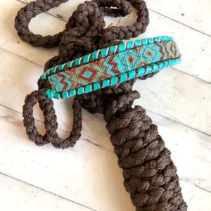 Hermoso Collar de Piel para Caballo Estilo Inglés, Collarín, Brida y Cabestro Hechos a Mano, Estilo Occidental para Caballo - Product Image 3