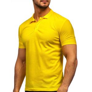 Polo de manga corta de color sólido ajustado de verano de poliéster 100% - Product Image 3