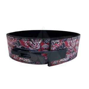 2024 ceinture de levier en peau de vache robuste pour l'haltérophilie Fitness avec Logo personnalisé ceinture de levier Anime en cuir véritable - Product Image 2