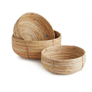 Nouveaux articles 2024 panier de fruits en rotin tissé naturel bols de rangement en osier paniers décoratifs - Product Image 1