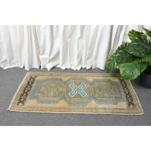 Alfombra de lana turca Vintage de 16x33 pies, estilo clásico de retales en tejido plano con respaldo de látex verde beige para decoraciones de sala de estar para adolescentes - Product Image 2