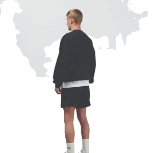 Sudadera de franela con hombros caídos de gran tamaño 2025, Sudadera con capucha para hombre, logotipo personalizado, diseño básico en blanco para la temporada de invierno - Product Image 5