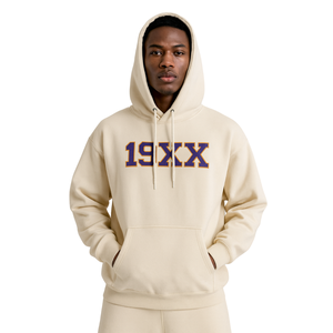 Sweat à capuche brodé Omega Chenille en coton mélangé violet de qualité supérieure Vêtements de fraternité grecque Divine Nine HBCU College Clothing - Product Image 1