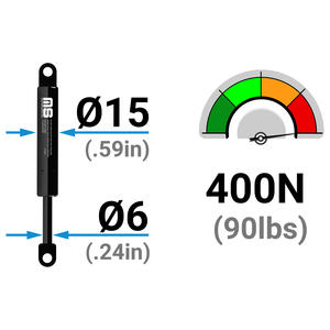 Poussée en acier du cylindre 60mm de ressort à gaz d'ascenseur de compression de l'équipement 186mm de salle d'opération de LS06KA-60-186-F1 certifiée par OIN - Product Image 2