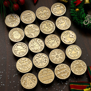 Оптовая продажа, Рождественская серия, 2,5 см, латунный штамп для запечатывания, для конвертов, приглашения, подарки и украшения - Product Image 1