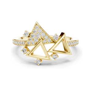 Bague en diamant rond brillant de 0,247 CT cultivé en laboratoire, qualité VVS-VS EF, pour femmes, or 18 carats, 14 carats, 10 carats et argent 925, options en moissanite - Product Image 2
