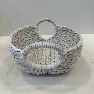 Panier de rangement multifonctionnel et polyvalent en jacinthe d'eau ovale de luxe, écologique, Vietnam - Product Image 6