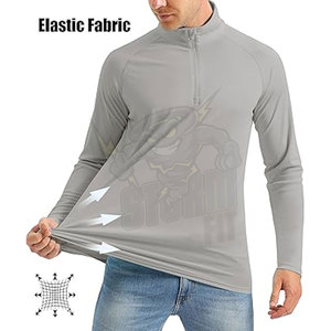 UPF 50+ Mens Long Sleeve Fishing Shirt Sublimation UV Protection Jogging Wear Shielding Quick Dry Lightweight Shirt - Product Image 2