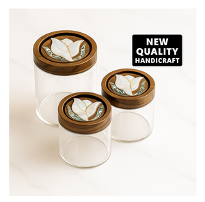 Boîte de rangement en bois d'acacia et acrylique avec couvercle transparent, organisateur en bois fait main pour bijoux, fruits secs, cadeaux du Ramadan, décoration intérieure - Product Image 3