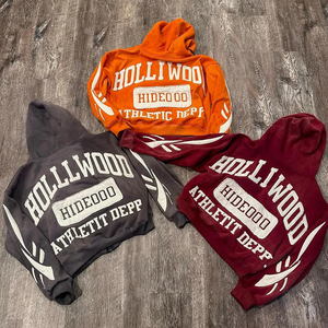 Conjuntos de sudaderas con capucha personalizadas para hombre, conjunto de pantalones de chándal y Sudadera con capucha de lavado ácido, conjunto de Sudadera con capucha multicolor para correr para mujer, Moq bajo - Product Image 4