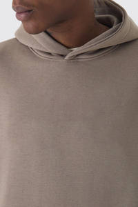 Sweat à capuche en molleton français à fermeture éclair pour homme en coton biologique peigné 450 GSM Coupe régulière Séchage rapide Respirant Logo personnalisé - Product Image 3