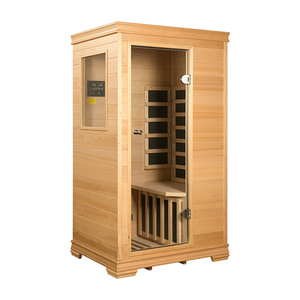 Royal Saunas <b>MINI</b>-HH Modern Single Person Indoor Infrared Sauna 5 Heaters <b>Bluetooth</b> Low EMF Hemlock Wood Bedroom Eco-Friendly - Product Image 5