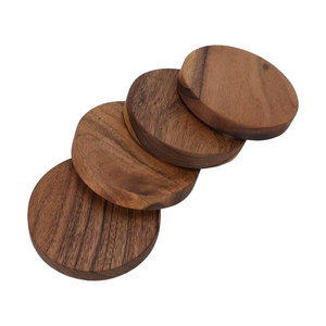 Sous-verres en bois d'acacia de haute qualité, forme de chat, accessoires de table à manger en bois, ensemble de sous-verres élégants pour la décoration de la maison - Product Image 4