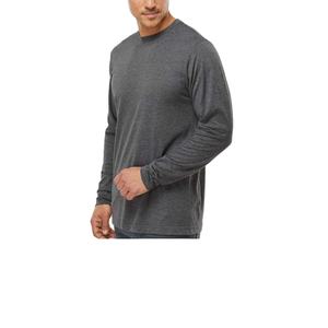 T-shirt en coton 100% de qualité supérieure pour hommes, tissu personnalisé, broderie, manches longues, t-shirt vierge - Product Image 1