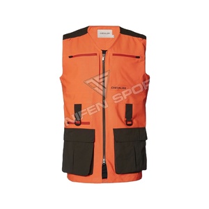 เสื้อกั๊กยุทธวิธีสำหรับล่าสัตว์ กันลม ไซส์ใหญ่ ผ้าแคนวาส/โพลีเอสเตอร์สองสี ปิดด้วยซิป มีกระเป๋าหลายช่อง ซับในแบบตาข่าย - Product Image 1