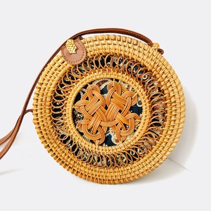 Sacs à bandoulière en Faux cuir bohème rond en rotin de paille naturelle pour femmes à bas prix - Product Image 5