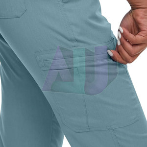 ชุดสครับผ้าฝ้ายที่ทนทาน น้ำหนักเบา เป็นมิตรกับสิ่งแวดล้อม สำหรับพยาบาลและแพทย์หญิง พร้อมวัสดุที่ยืดหยุ่น ระบายอากาศได้ดี และตรวจจับเข็มได้ - Product Image 6