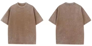 Nouveauté T-shirt personnalisé avec logo pour homme, manches courtes, coton lavé, tee-shirt vintage, décontracté, pour homme - Product Image 2