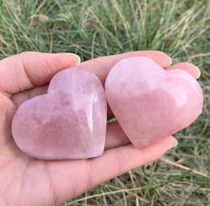 Pierres précieuses naturelles, Quartz Rose, cœurs en cristal bouffant pour cadeau d'exis Crystal, vente en gros - Product Image 6