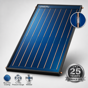 Panel Solar Térmico de Placa Plana de 2.0/2.5 m², Soldado con Láser de Titanio Azul, de Alta Eficiencia, <span class=keywords><strong>para</strong></span> <span class=keywords><strong>Calentar</strong></span> Piscinas - Product Image 1