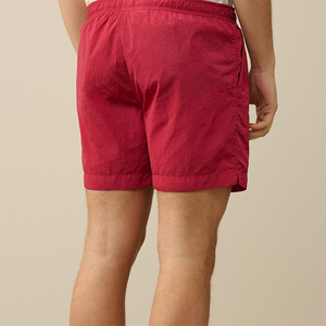 Short de plage personnalisé rouge foncé solide 100% polyester léger séchage rapide été maillot de bain pour hommes taille élastique cordon Surf - Product Image 3