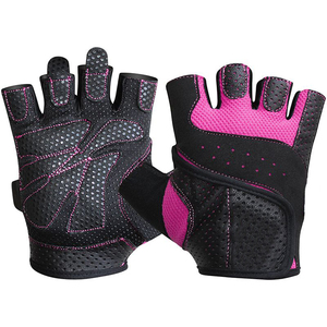 Guantes para silla de ruedas, guantes antideslizantes para entrenamiento, ligeros, sin dedos, de cuero Real, acolchados, transpirables, para silla de ruedas - Product Image 3