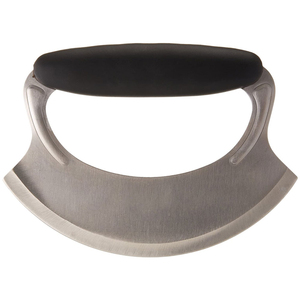 Couteau Ulu de meilleure qualité lame incurvée en acier inoxydable manche en bois hache à pizza de qualité industrielle supérieure couteau fabriqué en gros ODM - Product Image 6