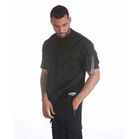 Camiseta de Hombre Imperio Shop, Cómoda, Transpirable, Lisa, Corte Regular, Manga Corta, Talla S, Color Negro, Hecha en China