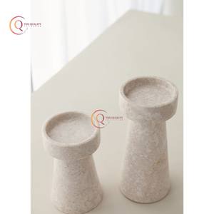 White Marble Pillar Candle <b>Holder</b> for Home Decor Handmade Natural Stone <b>Tealight</b> <b>Holder</b> Unique Candle Jar Supply From India - Product Image 1