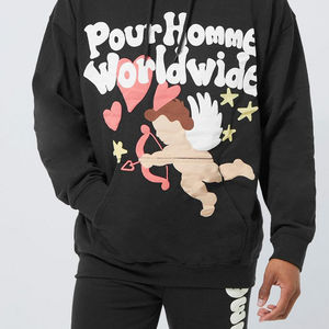 Sudadera con Capucha de Algodón Orgánico Personalizada para Impresión Puff, 100% Pana, con Capucha, de Alta Calidad, Suministro ODM - Product Image 3