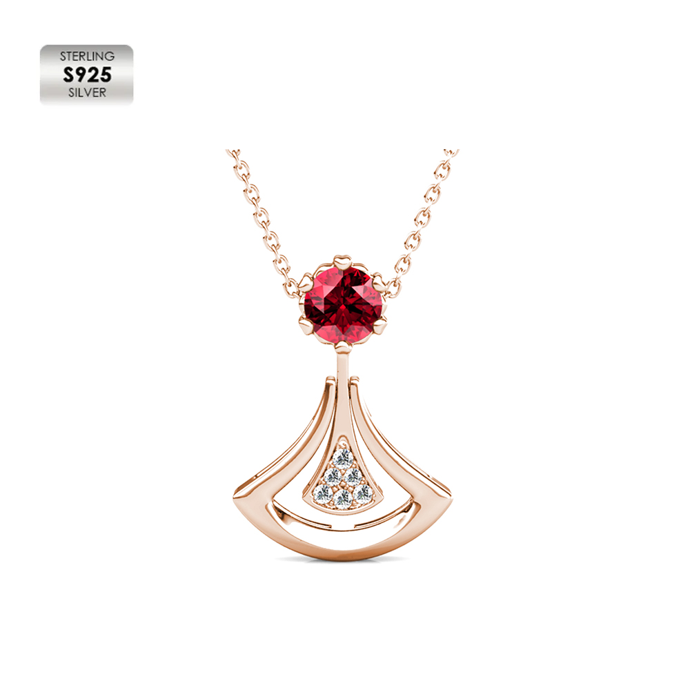 925 Silver with 18k Rose Gold Plated Necklace