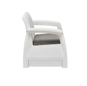 Đòi hỏi hàng đầu GOA một chỗ ngồi sofa vải với đệm màu trắng sữa và màu xám làm bằng nhựa - Product Image 5