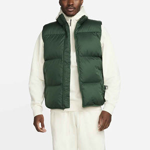 Oem Cheap <b>Men</b> Puffer <b>Vest</b> Casual 2025 Fall Winter Sleeveless Jacket Custom Color Size 100% Polyester Breathable Eco-Friendly - Product Image 3