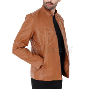 Men Winter Leather Jacket Warm Casual <b>Coat</b> with Soft Lining Stylish Biker Design Men <b>Slim</b> Fit Leather Winter Jacket - Product Image 1