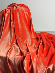 Venta al por mayor 116 '' / 294 cm de ancho tela de terciopelo naranja por yarda, tela de terciopelo para vestidos, ropa disfraces Scrunchies, lazos artesanales - Product Image 3