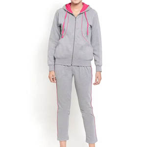 Low Moq Custom Design Women <b>Tracksuits</b> Outdoor Use Women Clothing Solid Color <b>Plain</b> <b>Tracksuit</b> - Product Image 1