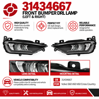 Ensemble de feux antibrouillard LED avant droit 31434667 pour Volvo S90 XC60, remplacement du pare-chocs avant, pièces d'éclairage automobile