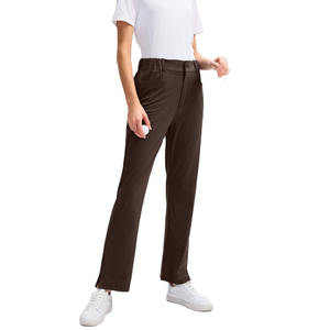 Professional Wear Golf Pant Comfort Stretch Lightweight Anti Wrinkle <b>Elastic</b> <b>Waistband</b> Modern Women Golf Pants - Product Image 3