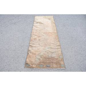 Tapis en Laine Beige Vintage 2.9 X 8.7ft Tapis Plat Turc avec Motif Patchwork Support en Latex pour Décorations de Salon - Product Image 1