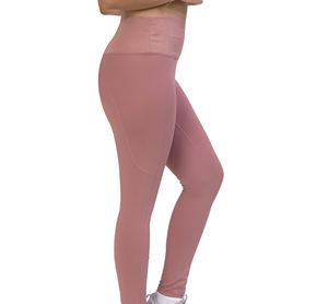 Leggings de yoga respirants sur mesure 2025 de qualité supérieure, nouveau design, pantalon à motif solide avec taille moyenne élastique pour femmes - Product Image 3